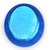 Transparent Extremely Rare Cristal Arte Italian Dual-Tone Mirror – Clear Beveled Oval With Blue Mirrored Border For Sale - Image 8 of 14