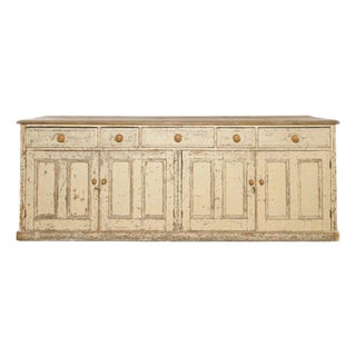 Antique English Painted Pine Sideboard | Circa 1870 For Sale