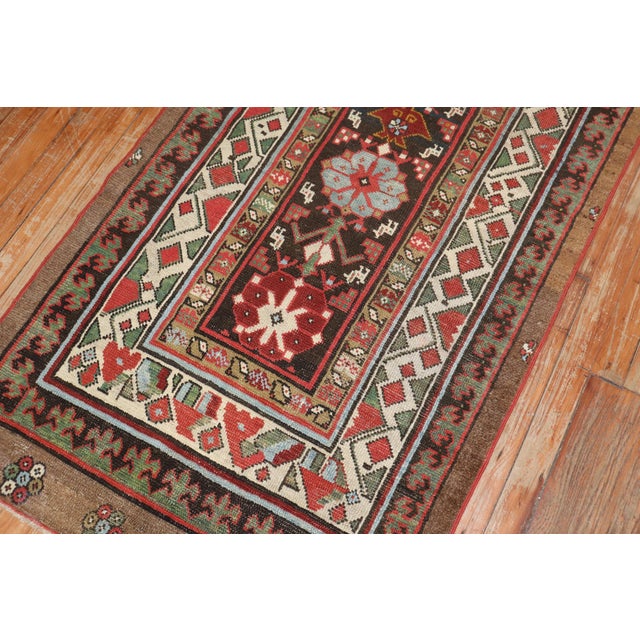 Early 20th Century Antique Zabihi Collection Persian Tribal Serab Runner - 2'10" x 12'4" For Sale - Image 5 of 8