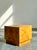 Tan Vintage Boho Burl Wood Cube Side Table For Sale - Image 8 of 12