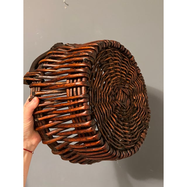 Antique Wicket Basket For Sale - Image 10 of 12