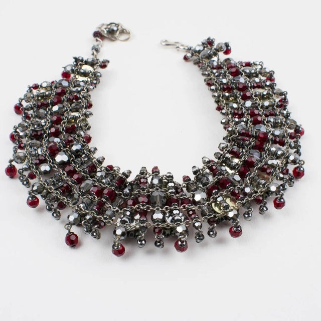 Daniel Swarovski Paris Victorian-Inspired Red Crystal Choker Necklace For Sale - Image 10 of 10