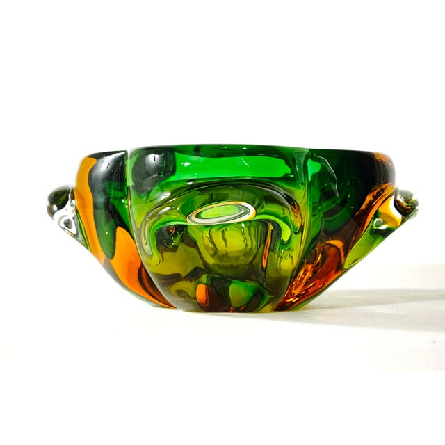Vintage Italian Sommerso Murano Glass Bowl, 1960s For Sale - Image 11 of 16