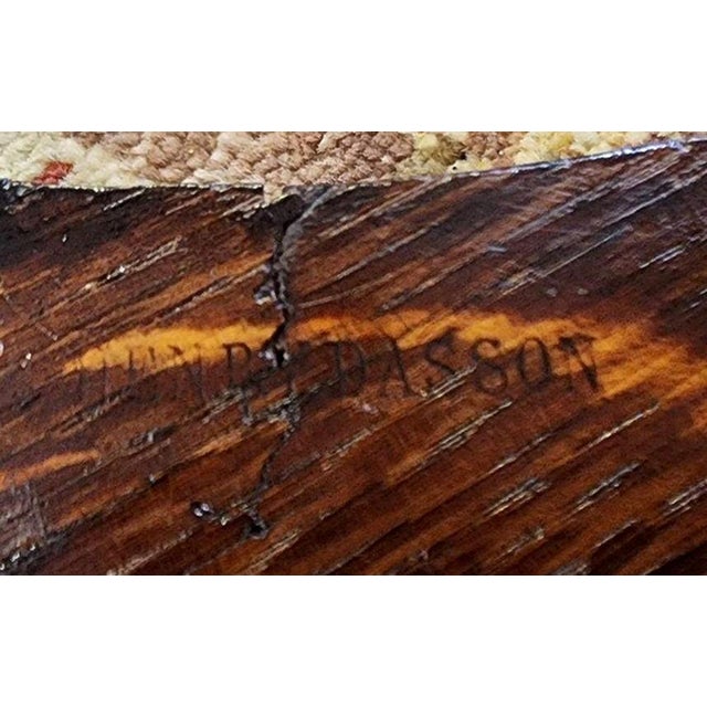 19th Century French Weisweiler Style Marble Top Gueridon Table by Henry Dasson For Sale - Image 11 of 11