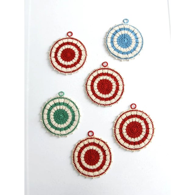 Vintage Handmade Crotchet Pot Holders Set of 6 For Sale - Image 6 of 10