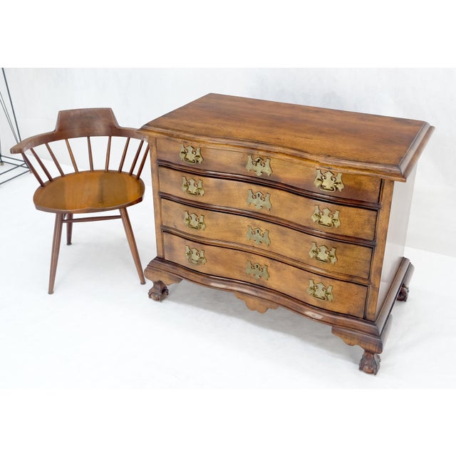 Light Mahogany Ball & Claw Feet Brass Hardware 4 Drawers Bachelor Chest Dresser For Sale - Image 10 of 16
