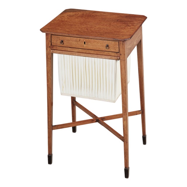 Antique George III Mahogany Sewing Table For Sale