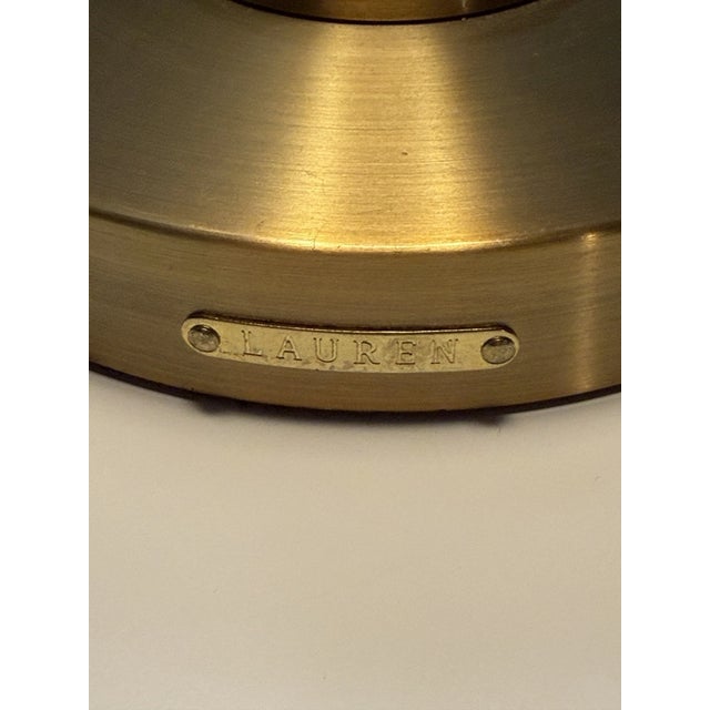 Ralph Lauren Vintage Mid-Century Modern Ralph Lauren Brushed Gold Stacked Ball Desk Lamp. For Sale - Image 4 of 6