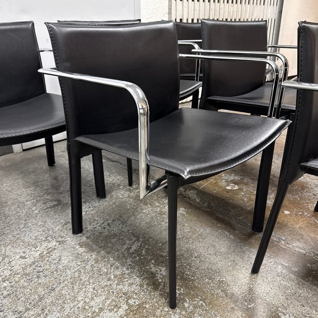 Black Zuo Modern Gekko Conference Armchairs, Set of Six For Sale - Image 8 of 12