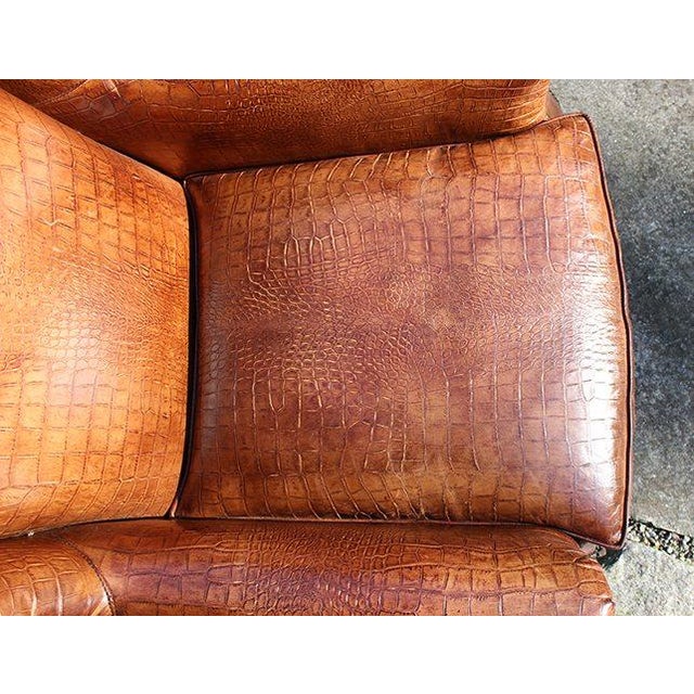 2010s Vintage Hancock & Moore Leather Club Chairs- a Pair For Sale - Image 5 of 11
