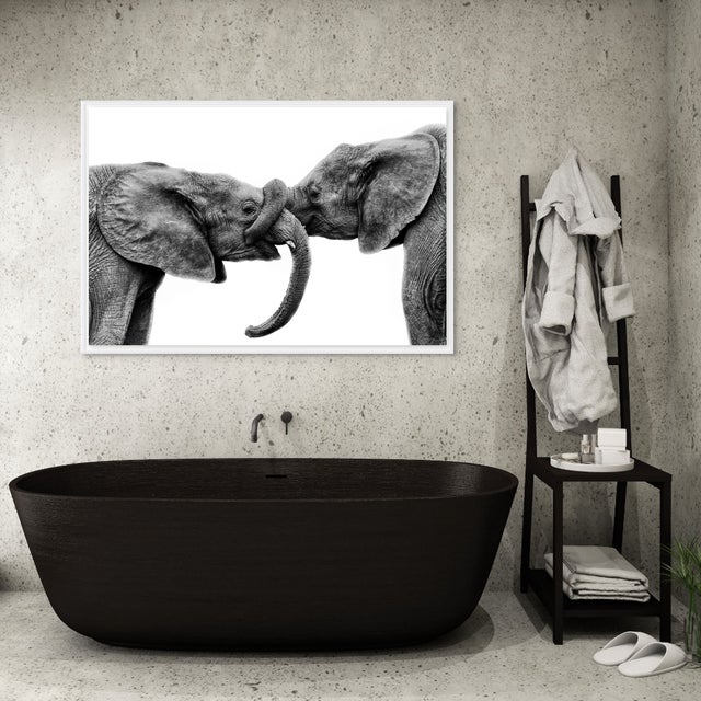 "Love" Contemporary Photograph on Silver Metallic Canvas, Size 00 For Sale - Image 9 of 12