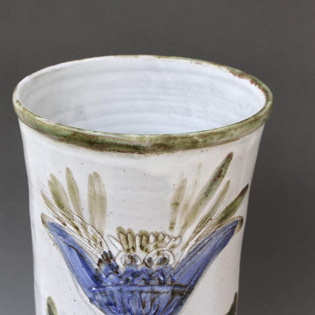 Vintage French Decorative Tall Vase by Albert Thiry, 1960s For Sale - Image 10 of 18