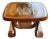 70's MCM Mersman Oak Smoked Glass End Table For Sale