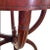 Vintage 1940s Round Mahogany & Tooled Leather Topped Side Table With Spider Legs For Sale - Image 12 of 12