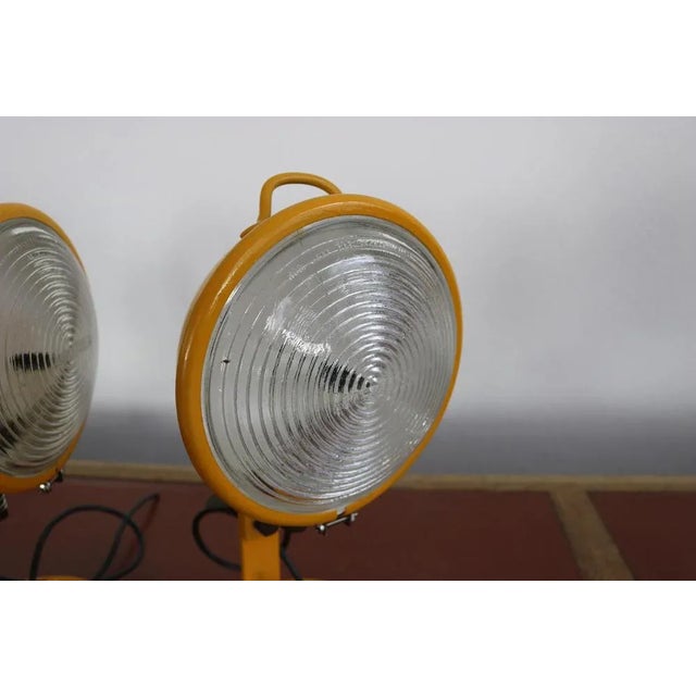 Metal Yellow Jeep Wall Lights by Cesare Leonardi and Franca Stagi for Lumenform, Set of 3 For Sale - Image 7 of 13