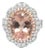 Elegant Morganite & Diamond Halo Ring – Vintage-Inspired Luxury, Size 6.25 For Sale