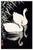 White Chinese Geese Swimming, Vintage Japanese Woodblock Print Reproduction, 32" X 48" For Sale