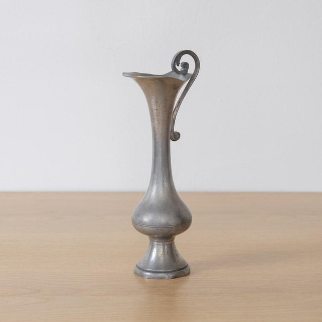 1930s French Pewter Bud Vase For Sale - Image 4 of 11