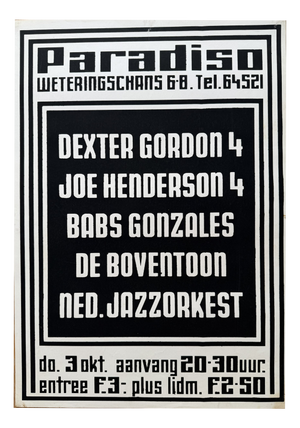 Martin Kaye, Paradiso Jazz Concert Poster, Screenprint, 1970s