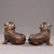 Late 19th Century Pair of Antique Gilt Bronze Pixiu Statues, Mythical Beast Figures, 1.37kg For Sale - Image 5 of 9