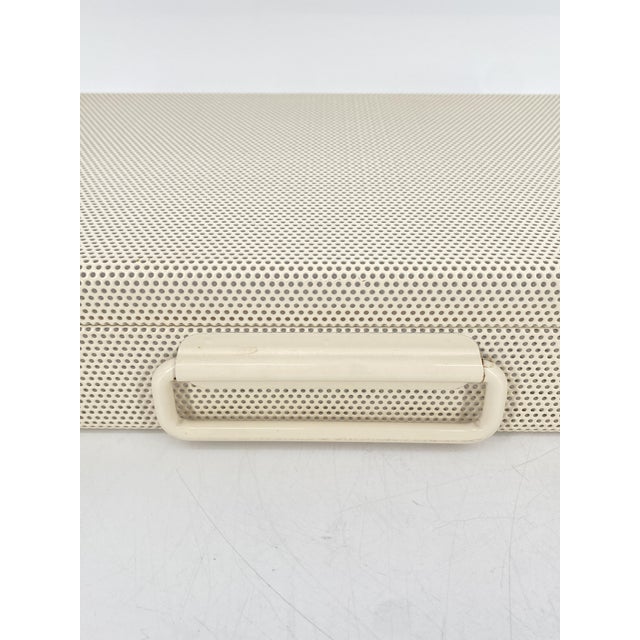 Vintage Italian Briefcase in Perforated Sheet Metal, 1980s For Sale - Image 4 of 18