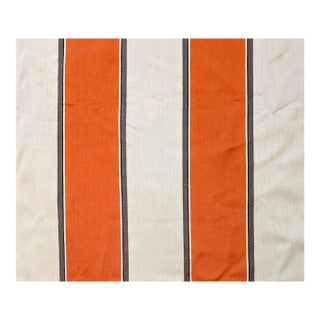 Ralph Lauren "Theodore" Henna Wide Striped Herringbone Linen Blend Fabric- 5 Yards For Sale
