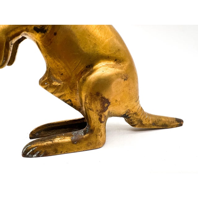 Vintage Brass Kangaroo Figurine – Mid Century / Hollywood Regency For Sale - Image 9 of 12