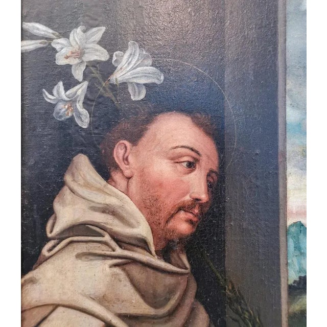 Lombard School Artist, Visitation of Mary, 16th Century, Oil on Canvas For Sale - Image 3 of 13