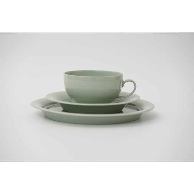 Shape 680 Selecta Decor S-117 in Celadon Green Tea Service by Ernst August Sundermann for Fürstenberg, 1970s, Set of 45 For Sale - Image 13 of 18