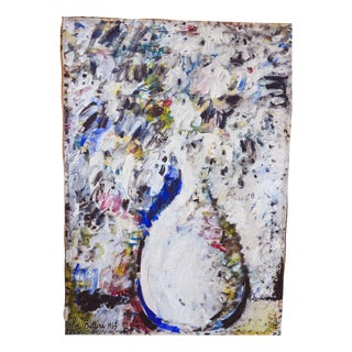 Emanuele Bettini, Vase of Flowers, 1963, Oil on Canvas For Sale