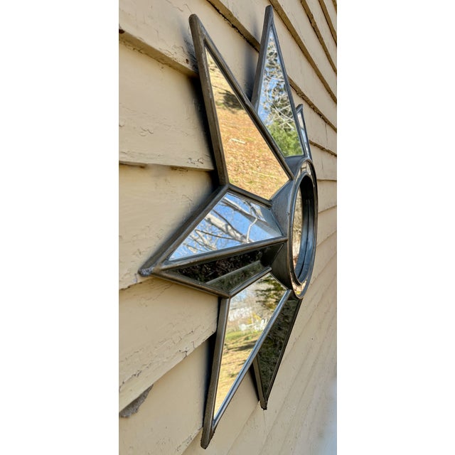 Beveled Star MIrror Eight Point Architectural Star Vintage Pier One For Sale - Image 4 of 6