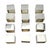 Vintage Modernist Square Silverplate Napkin Rings, Set For Sale - Image 4 of 13