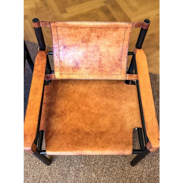 Vintage Leather Safari Chairs by Abel Gonzalez, 1960s, Set of 2 For Sale - Image 13 of 18