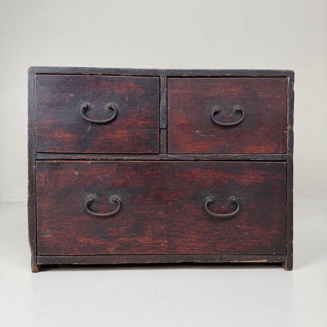 Antique Japanese Bunko Drawer Cabinet with Hidden Compartment, 1900s For Sale - Image 11 of 11