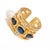 Sapphire & Diamond Regal Adjustable Gold Ring, Size 4 For Sale In Miami - Image 6 of 8