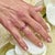 Natural Multi-Shade Sapphire Ring 14k Rose Gold 4.20 TCW Certified, Size 6.5 For Sale - Image 13 of 13