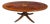 Vintage Hekman Georgian Style Crotch Mahogany Oval Coffee Cocktail Table 52" For Sale
