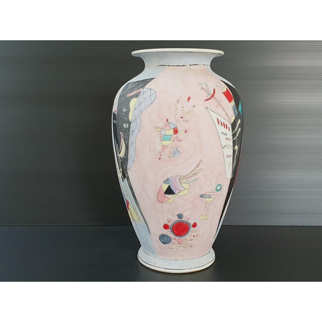 1980s Vintage Italian Ceramic Vase, 1980s For Sale - Image 5 of 9