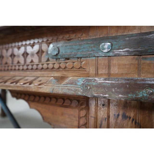 Indonesian Hand-Carved Teak Dining Table For Sale - Image 10 of 18