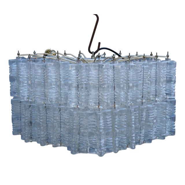 Square Chandelier from Venini, Italy, 1960s For Sale