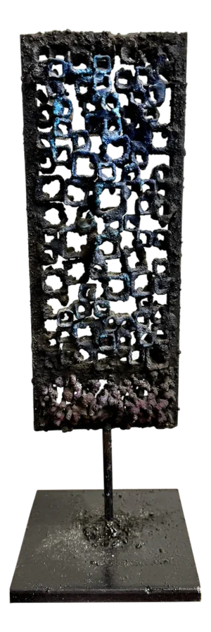 James Bearden Torch Cut Steel Brutalist Sculpture