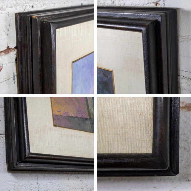 Mid to Late 20th Century Abstract Large Oil Painting or Wall Art Signed by Artist S. Khan Boon For Sale - Image 14 of 18