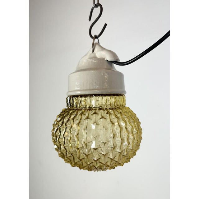 1970s Vintage White Porcelain Pendant Light, 1970s For Sale - Image 5 of 16