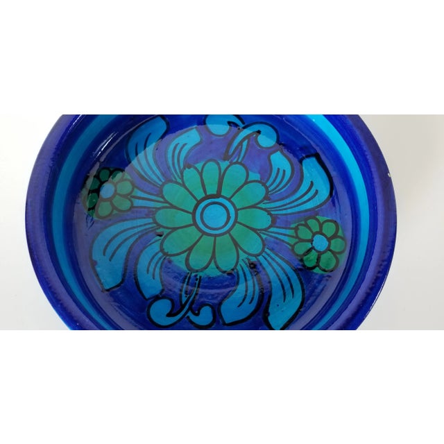 For your consideration we are presenting for sale this fantastic Mid-century Italian Vivid Blue art hand Painted...