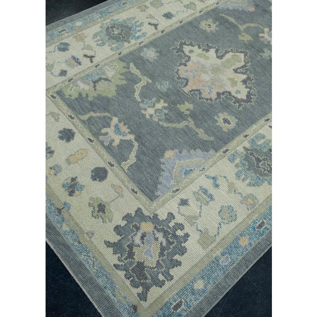 Turkish Turkish Oushak Rug 5'2" x 11'7" #18098 For Sale - Image 3 of 8