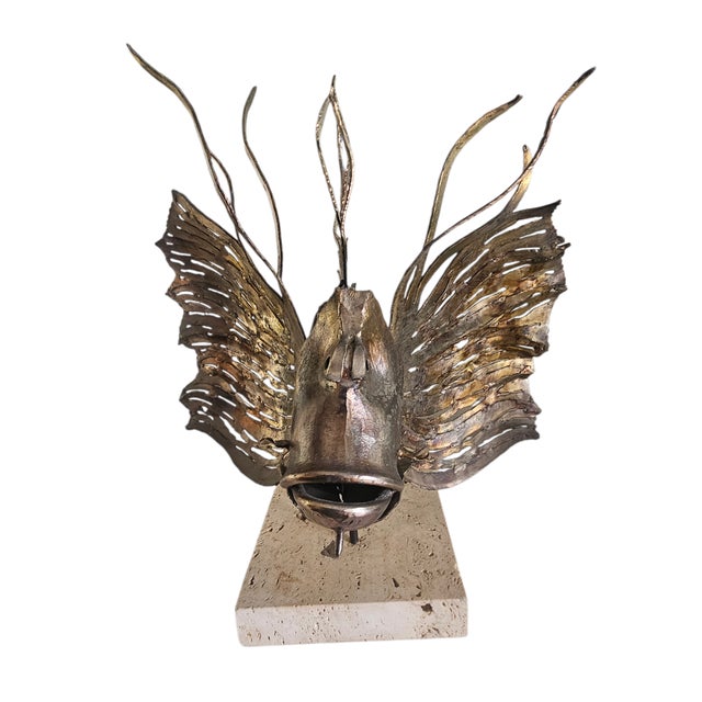 1980s Cut Steel Lionfish Sculpture by Puccio Giachetti For Sale - Image 4 of 10