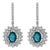 7.07ctt Oval Emerald & Diamond Drop Necklace 18-Karat White Gold, Pair For Sale