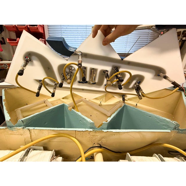 German Neon Sign from Tempo Tissues, 1950 For Sale - Image 16 of 18