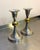 Mid-Century Modern Midcentury Silver Tone/Brass Ball Candle Holders For Sale - Image 3 of 3