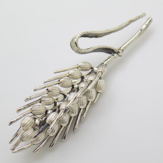 Vintage Italian Handmade Genuine Silver Ear of Wheat Figurine, 1970s For Sale - Image 6 of 12